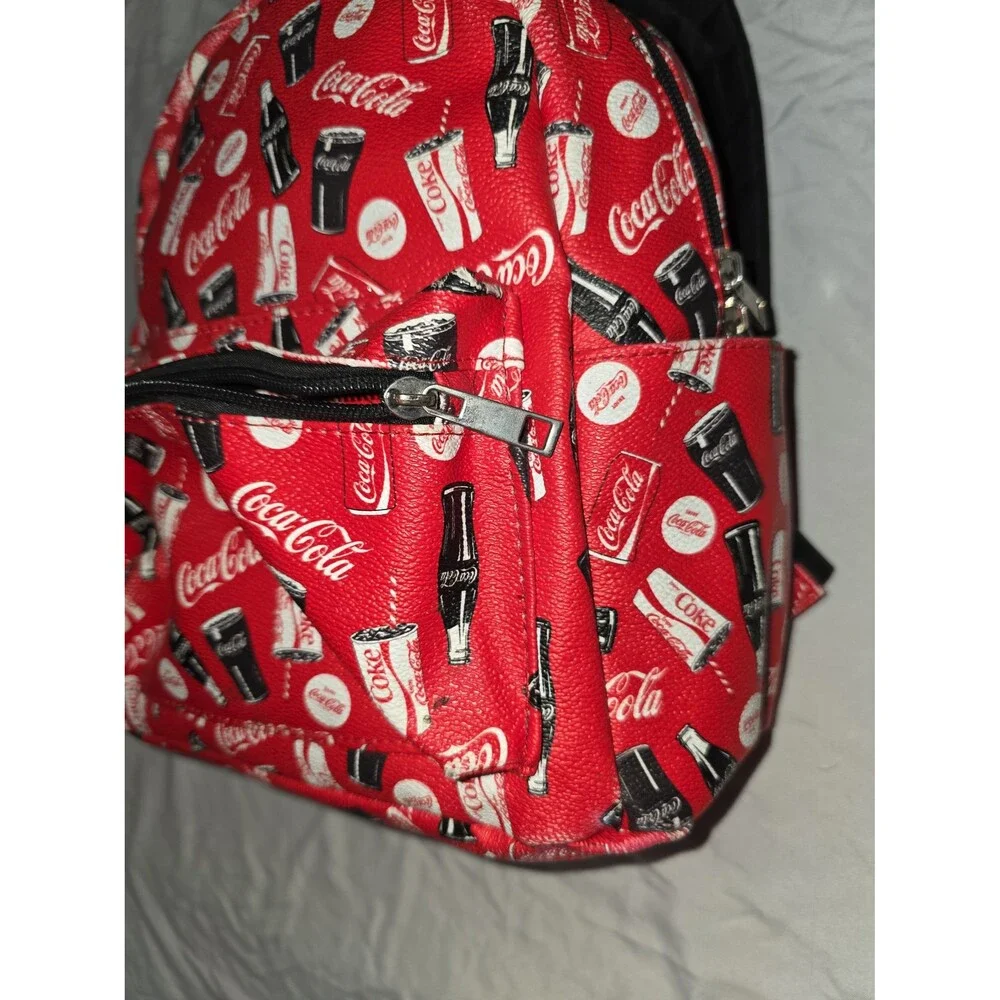 Coca cola brand coke bottle coke can print mini backpack purse bookbag!